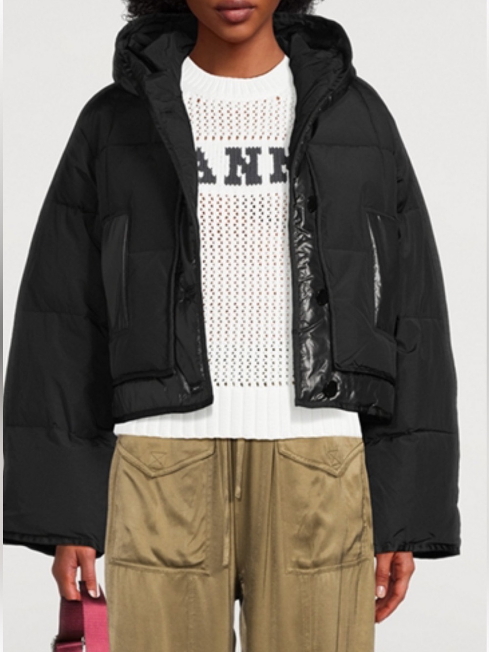 GANNI Black Puffer Jacket